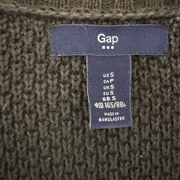 Forest green knit cardigan sweater - Picture 3 of 3